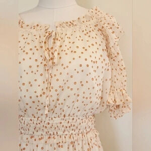 || CURRENT AIR || polka dotted midi dress